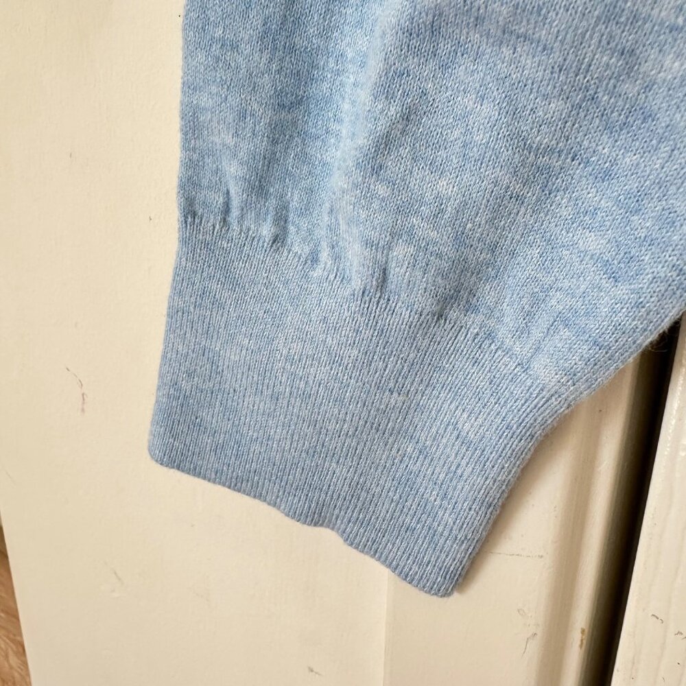 NEW J.Crew Classic Cotton Cardigan Sweater Blue Preppy Minimalist Collegiate - Picture 6 of 10